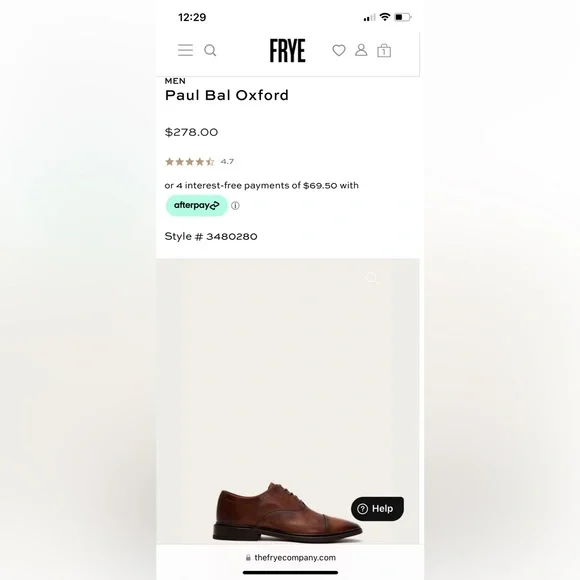 Frye | Shoes | Mens Frye Paul Bal Oxford Size 2 | Poshmark display picture 1
